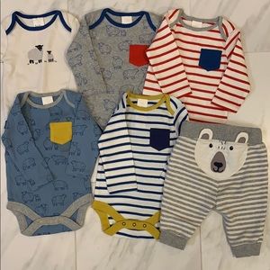 5 Mini Boden Bodysuits 0-3 Months